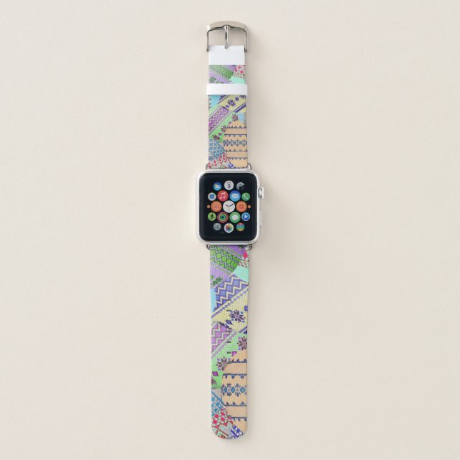 Ukrainian Easter Eggs (Pysanky) Design Apple Watch Band (Front)
