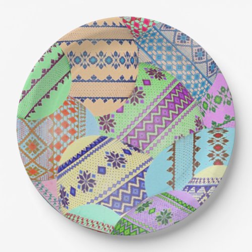  Ukrainian Easter Eggs Pysanky Paper Plates