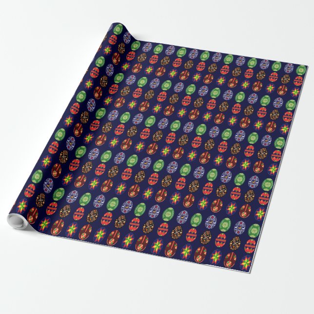 Ukrainian easter eggs wrapping paper (Unrolled)