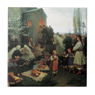 Ukrainian Easter/velyk Den' Blessing Ceramic Tile