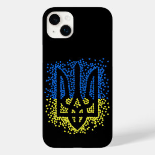 Ukrainian emblem trident tryzub scattering hearts Case-Mate iPhone 14 plus case