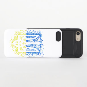 Ukrainian emblem trident tryzub scattering hearts iPhone 8/7 slider case