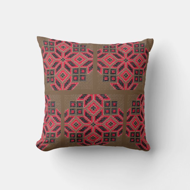 Ukrainian Emboidery Throw Pillow (Front)