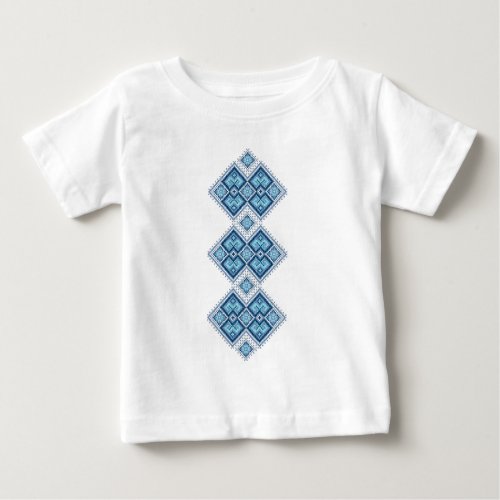 Ukrainian embroidery blue vyshyvanka baby T_Shirt