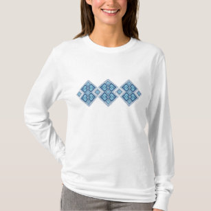 Ukrainian embroidery blue vyshyvanka T-Shirt