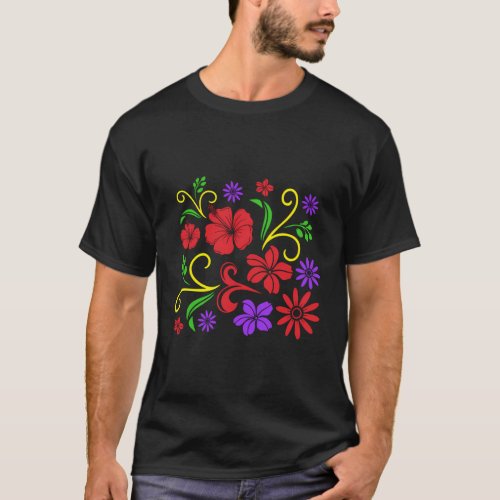 Ukrainian Embroidery Flower Embroidered T_Shirt
