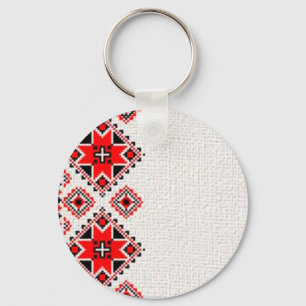 Ukrainian embroidery keychain
