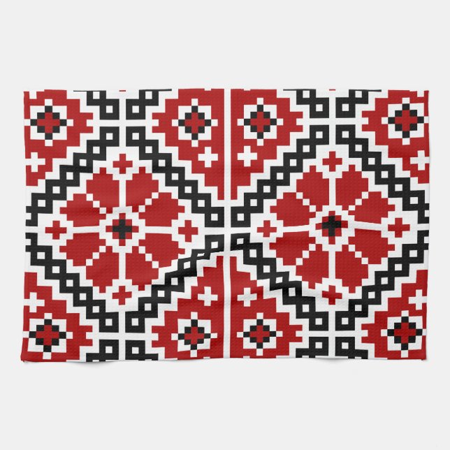 Ukrainian embroidery kitchen towel (Horizontal)