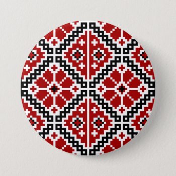 Ukrainian Embroidery Pinback Button by biutiful at Zazzle