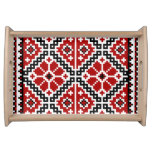 Ukrainian Embroidery Serving Tray at Zazzle