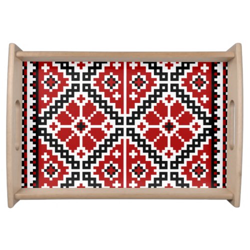 Ukrainian embroidery serving tray