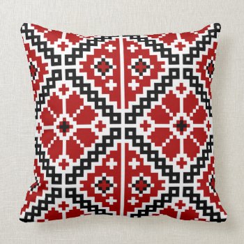 Ukrainian Embroidery Throw Pillow by biutiful at Zazzle