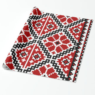 Ukrainian embroidery wrapping paper