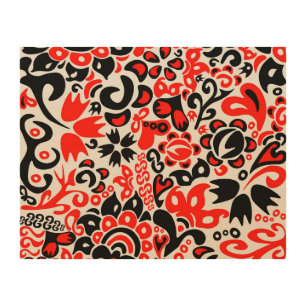 Ukrainian ethnic folk art floral pattern absrtact