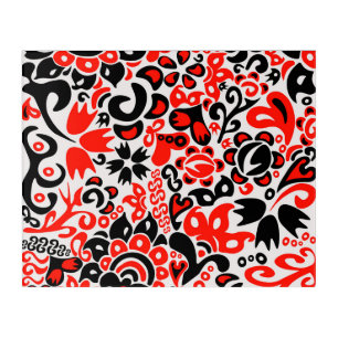 Ukrainian ethnic folk art floral pattern absrtact