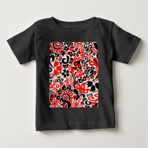 Ukrainian ethnic folk art floral pattern absrtact baby T-Shirt