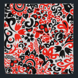 Ukrainian ethnic folk art floral pattern absrtact  bandana<br><div class="desc">Folklore pattern with Ukrainian flag colors blue and yellow</div>