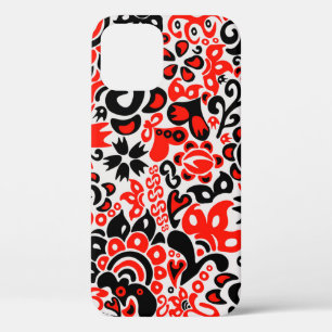 Ukrainian ethnic folk art floral pattern absrtact  iPhone 12 case