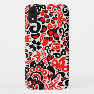 Ukrainian ethnic folk art floral pattern absrtact iPhone XR case