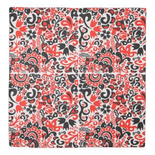 Ukrainian ethnic folk art floral pattern absrtact duvet cover