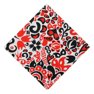 Ukrainian ethnic folk art floral pattern absrtact graduation cap topper