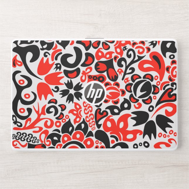 Ukrainian ethnic folk art floral pattern absrtact  HP laptop skin (Front)
