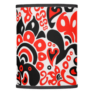 Ukrainian ethnic folk art floral pattern absrtact lamp shade