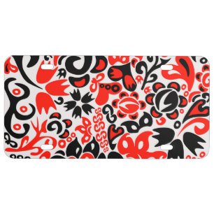 Ukrainian ethnic folk art floral pattern absrtact license plate