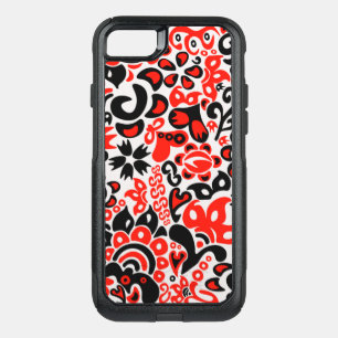 Ukrainian ethnic folk art floral pattern absrtact  OtterBox commuter iPhone SE/8/7 case
