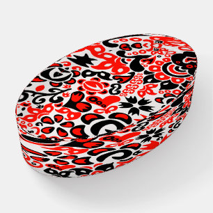 Ukrainian ethnic folk art floral pattern absrtact paperweight