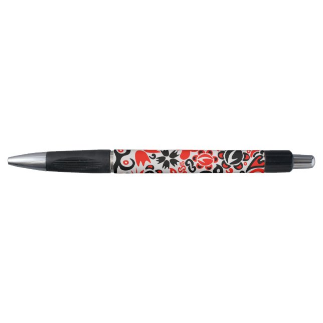 Ukrainian ethnic folk art floral pattern absrtact  pen (Front)