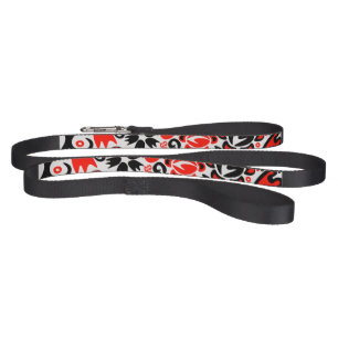 Ukrainian ethnic folk art floral pattern absrtact pet leash
