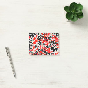 Ukrainian ethnic folk art floral pattern absrtact  post-it notes