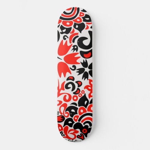 Ukrainian ethnic folk art floral pattern absrtact  skateboard
