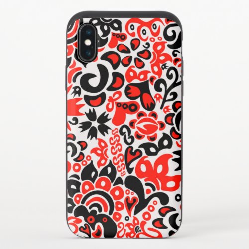 Ukrainian ethnic folk art floral pattern absrtact  iPhone x slider case