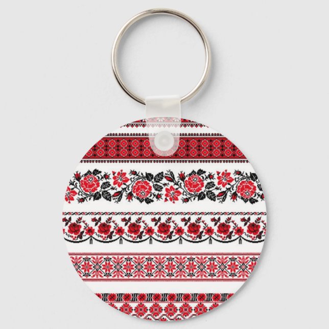 UKrainian ethnic pattern Keychain (Front)