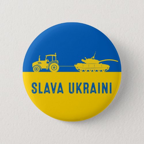 Ukrainian farmer steals tank towing Russia tank Bu Button