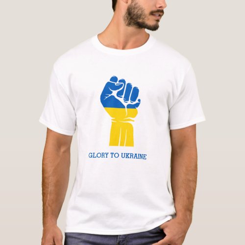 Ukrainian Fist Flag Support Ukraine T_Shirt