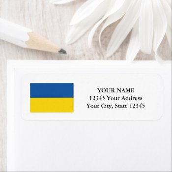 Ukrainian Flag Address Labels by iprint at Zazzle