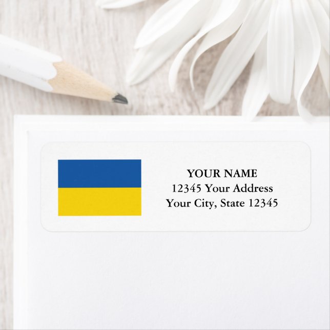 Ukrainian flag address labels (Insitu)