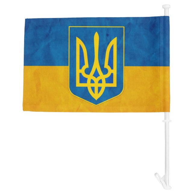Ukrainian flag and coat of arms (Back)