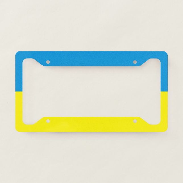 Ukrainian Flag Blue and Yellow License Plate Frame (Front)