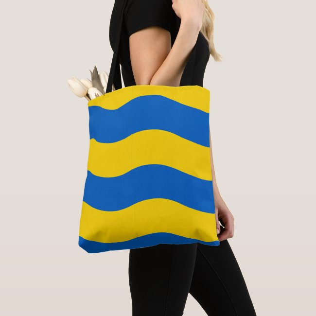 Ukrainian Flag Blue and Yellow Pattern Tote Bag