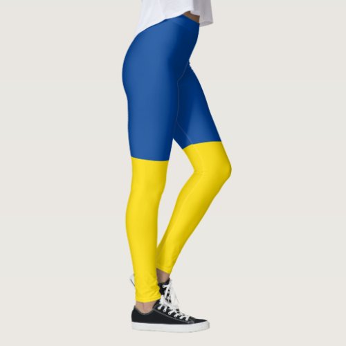 Ukrainian flag blue yellow leggings