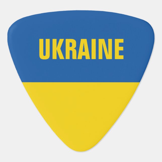 Ukrainian flag blue yellow music guitar pick (Front)