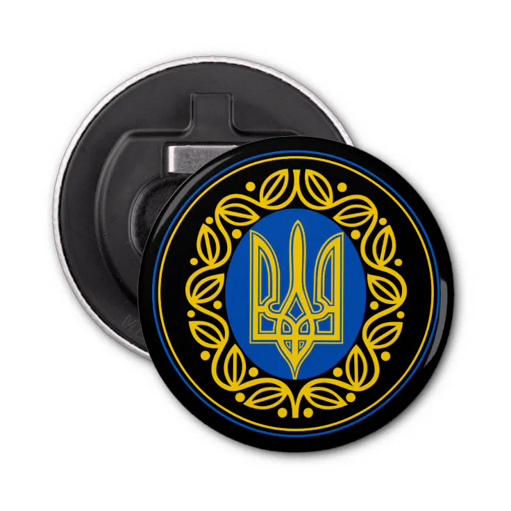 Ukrainian Flag Bottle Opener, Ukraine Emblem Party Bottle Opener Zazzle