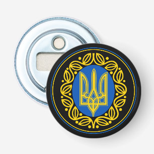 Ukrainian Flag Bottle Opener, Ukraine Emblem Party Opener