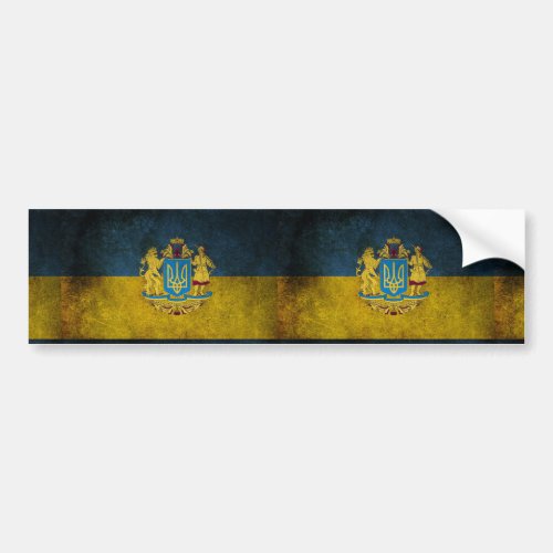 Ukrainian flag bumper sticker