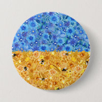 Ukrainian Flag Button
