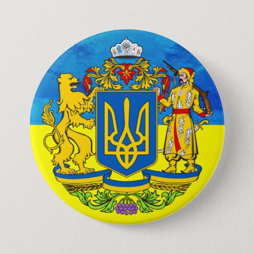 Ukrainian Flag Button